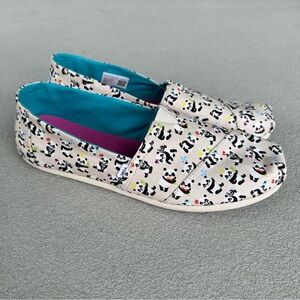 TOMS Alpargatas Birch Panda Party Patterned Slip On Shoes